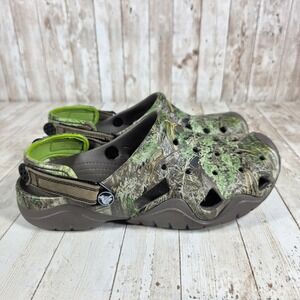 Crocs Realtree Edge Clog Mens Size 9 Green Camo Slip On Comfort‎ Shoes